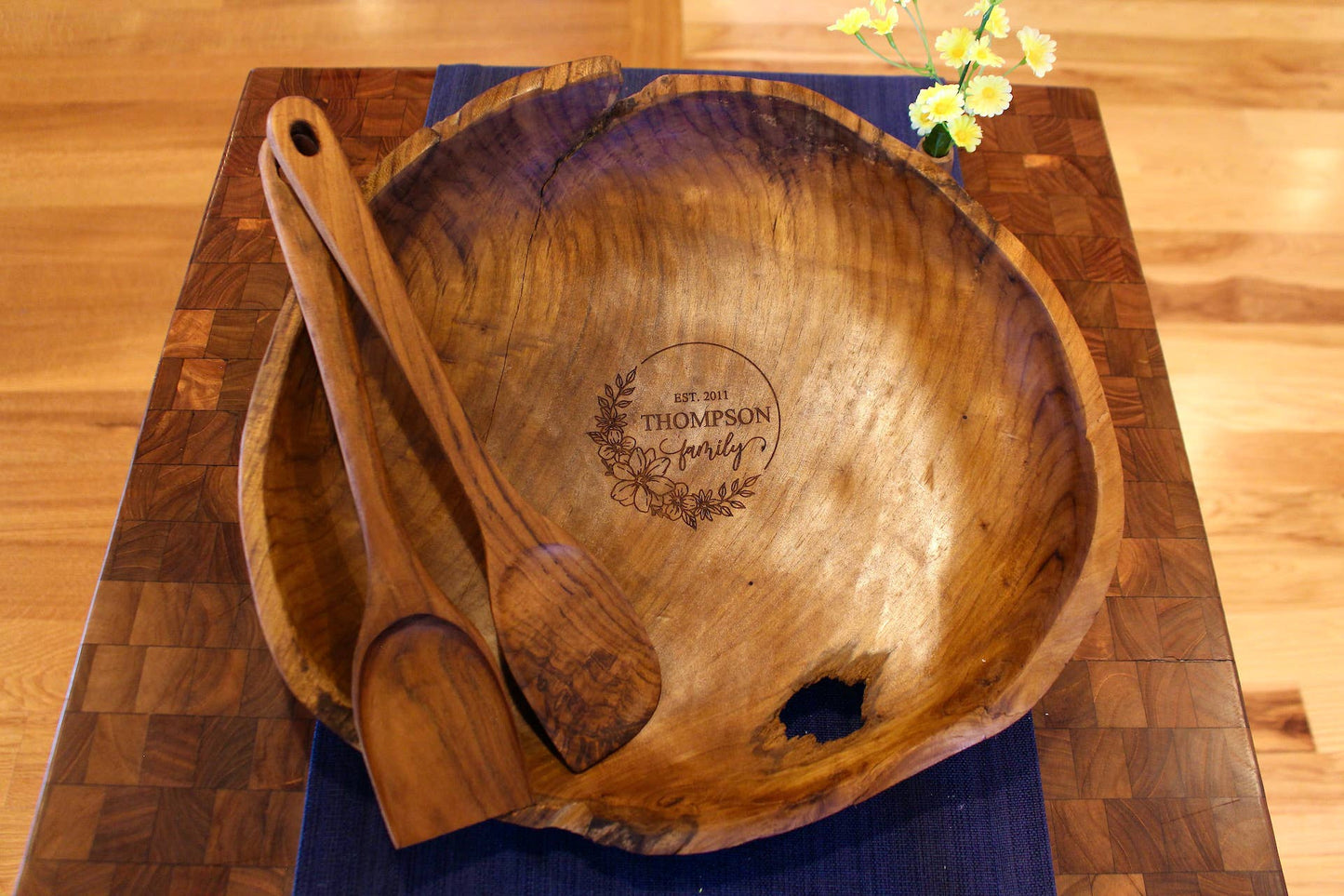 TeakCraft Live Edge Bowl: Nature's Artistry - Ringold Valley Trading Company