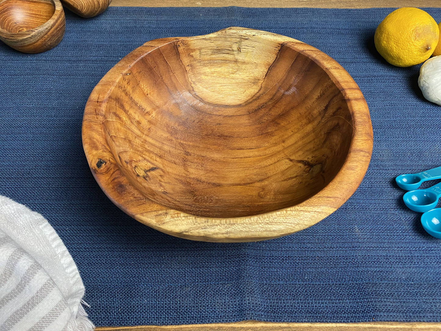 TeakArtistry: Handcrafted Live Edge Teak Bowl - Ringold Valley Trading Company