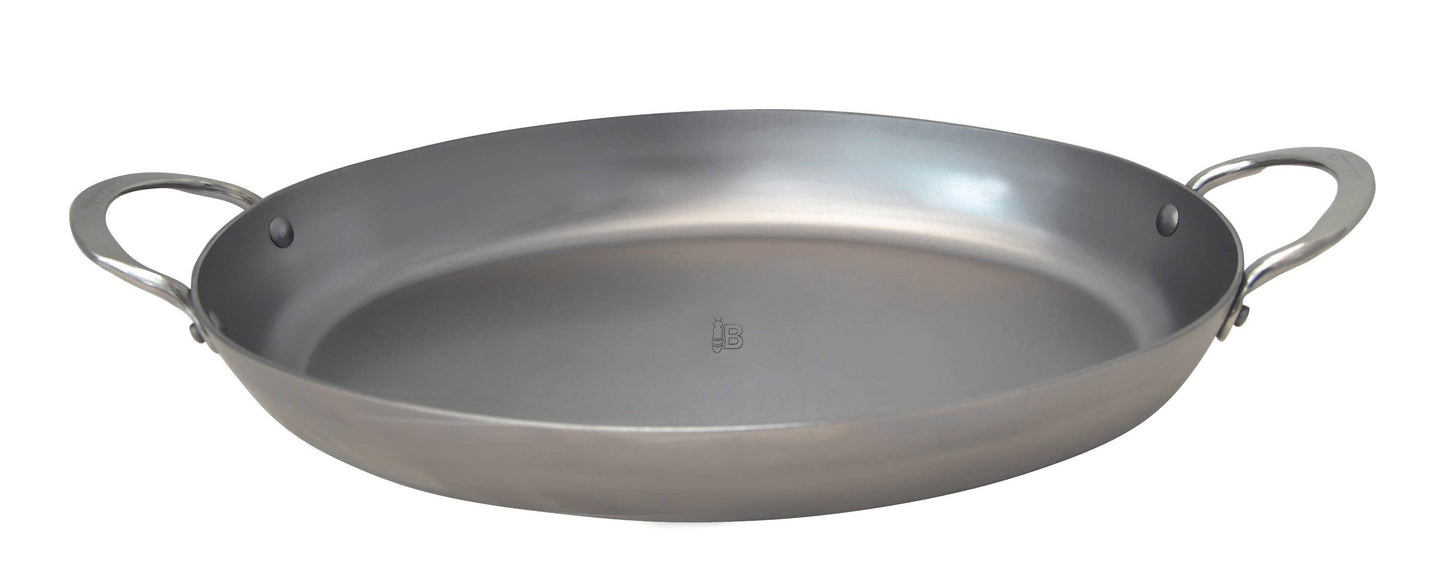 OVAL ROASTING PAN 2 HANDLES -MINERAL B ELEMENT 14x9½'' - Ringold Valley Trading Company
