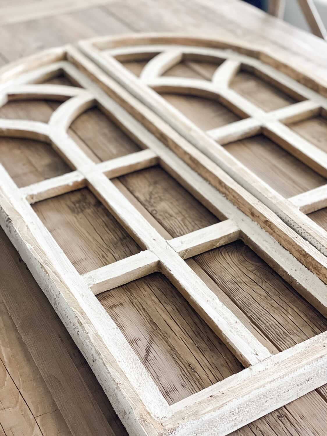 36" Bari Wood Arches, 2 PC Set, White - 3.2