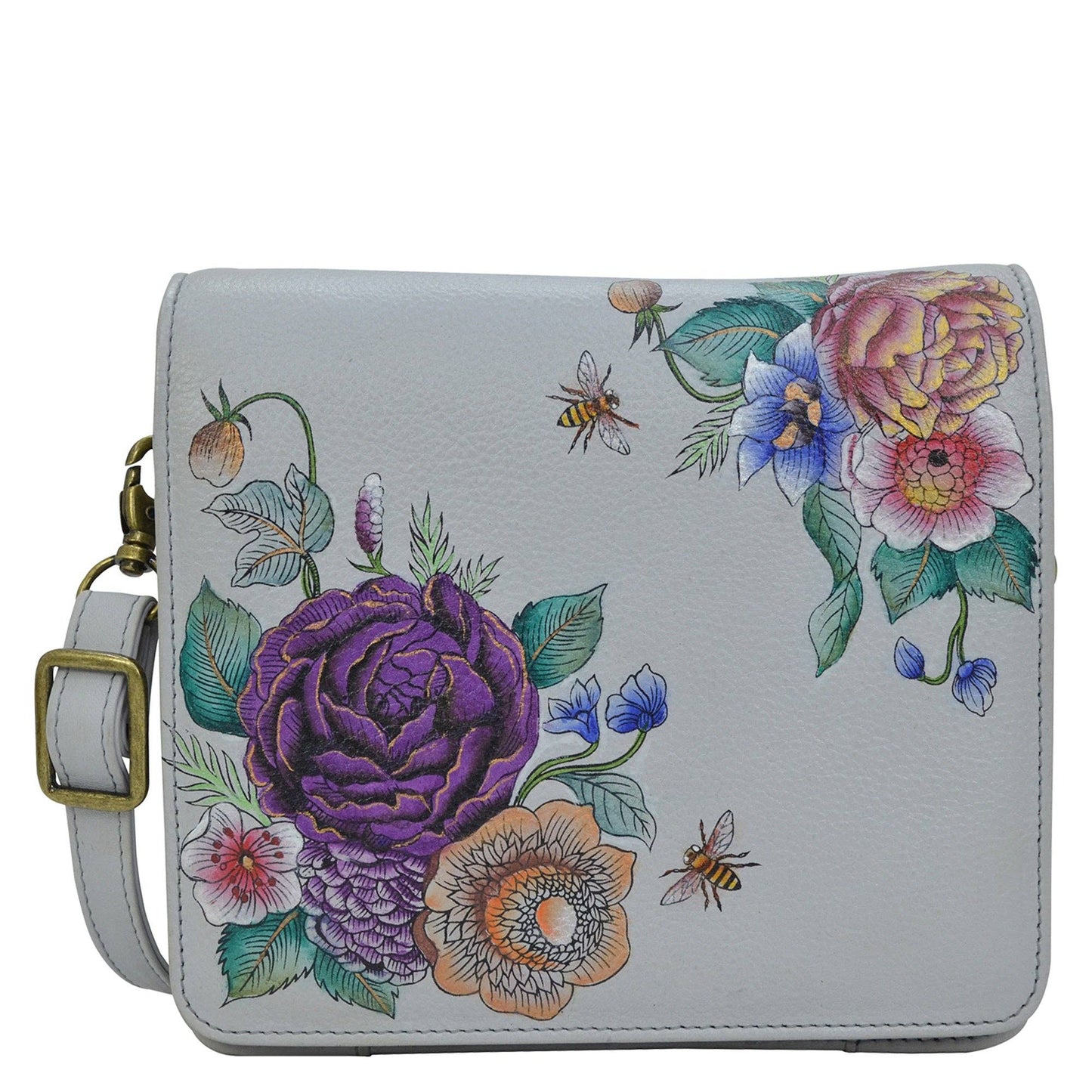Hand-Painted Leather Small Messenger - 669 - Ringold Valley Trading Company