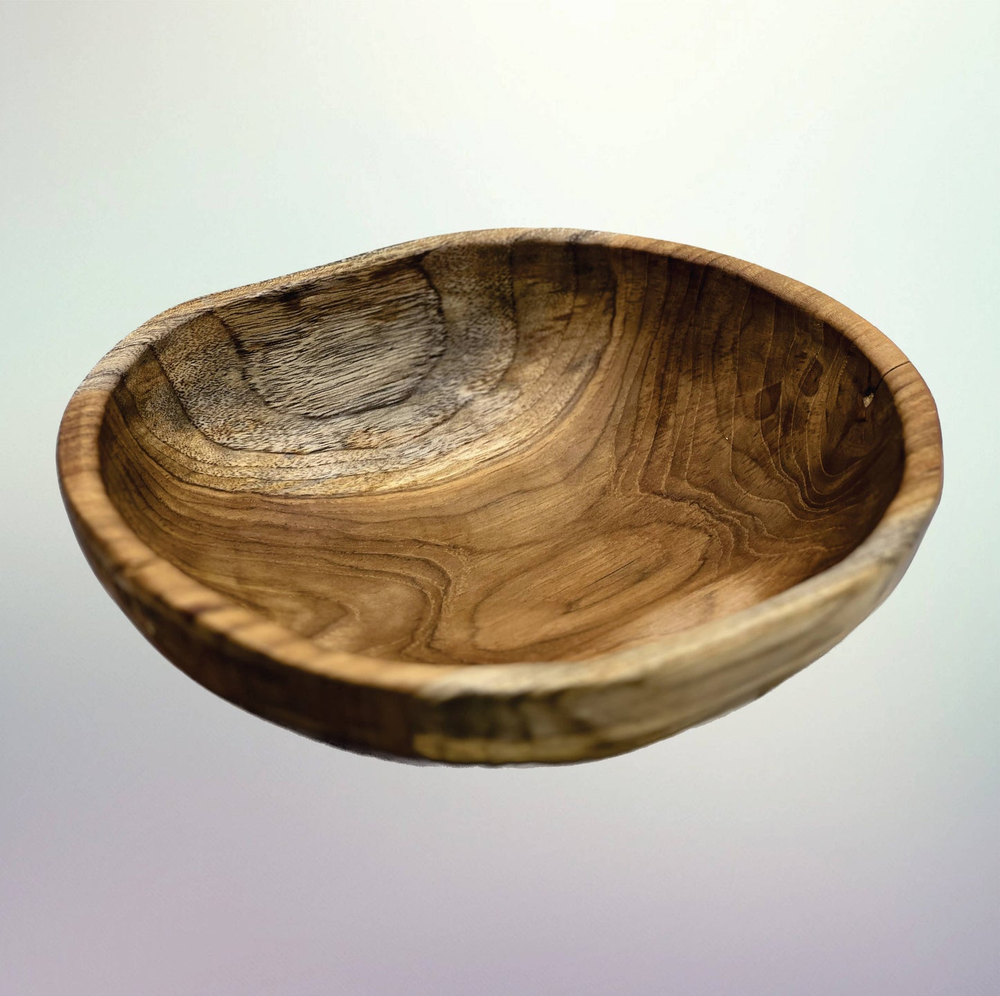 Teak Edge Bowl - Hand Carved - Ringold Valley Trading Company