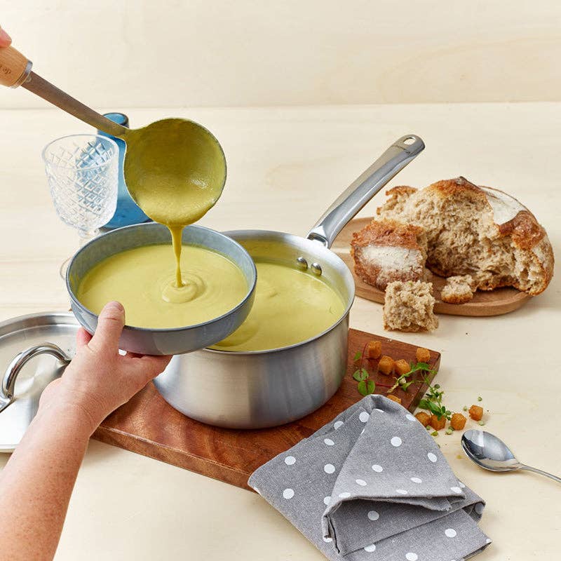 ALCHIMY 3-ply Stainless Steel Saucepan: 8" - Ringold Valley Trading Company