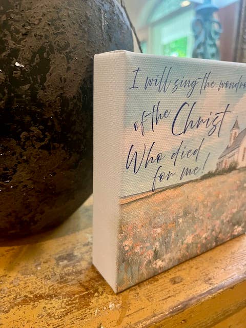 Christian song canvas art print, Religious gift, wall decor: 6x6 - Ringold Valley Trading Company