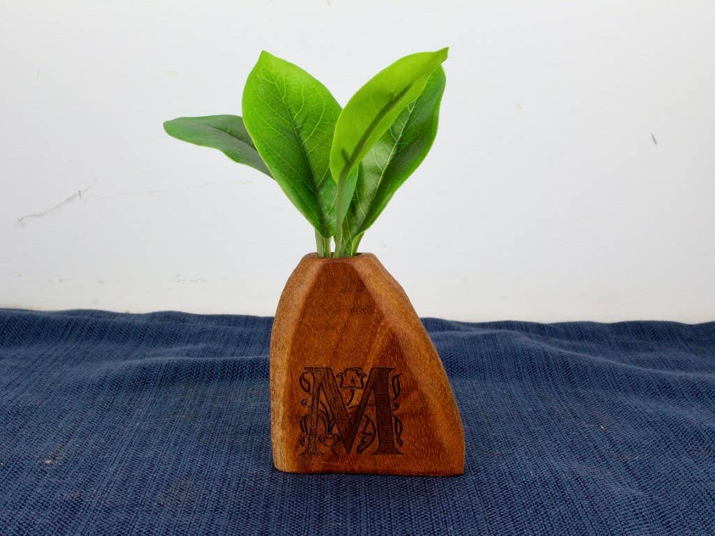Artisan Wood Vase Set: Teak, Mahogany, Walnut, Pine - Ringold Valley Trading Company