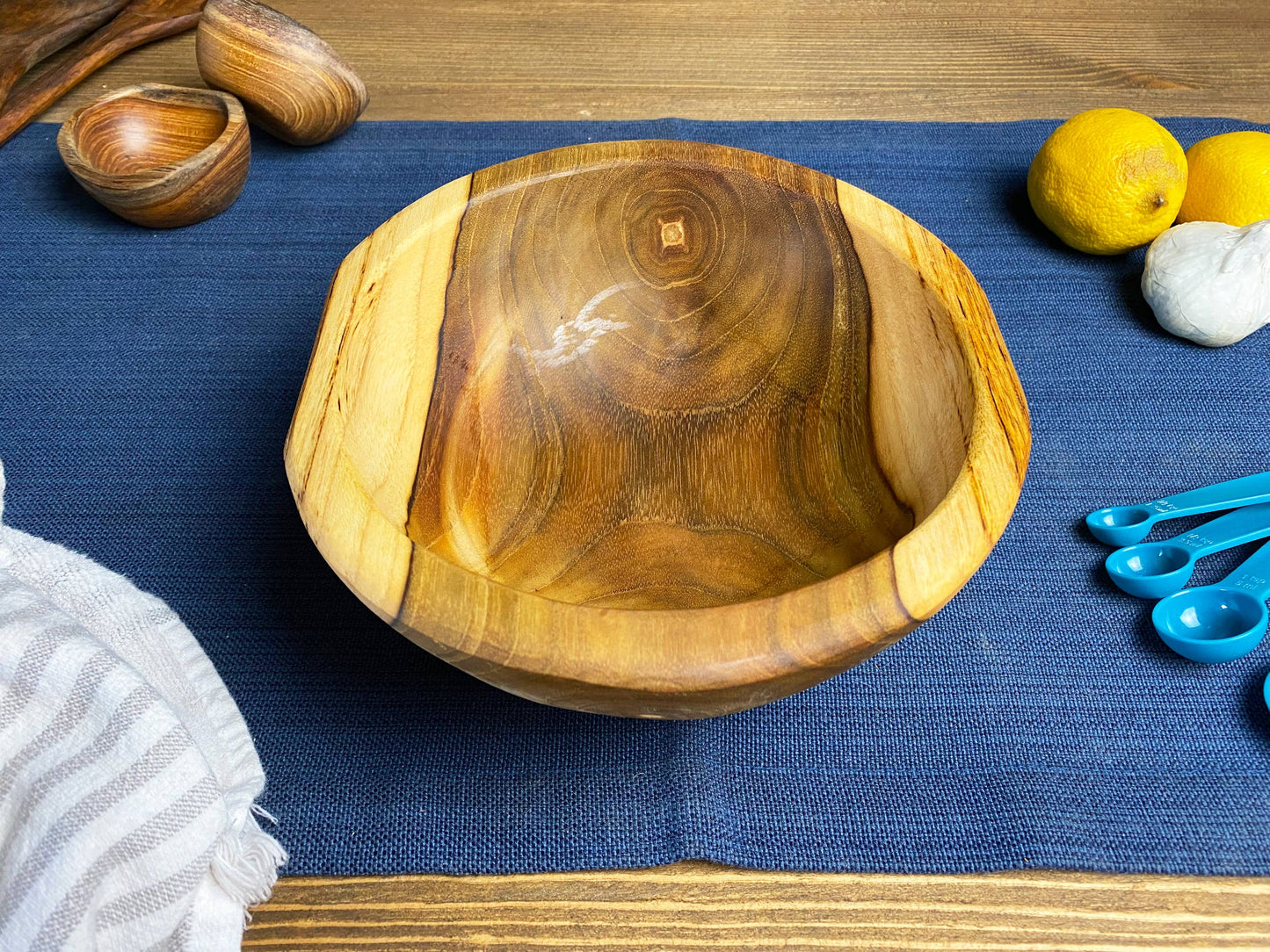 TeakArtistry: Handcrafted Live Edge Teak Bowl - Ringold Valley Trading Company