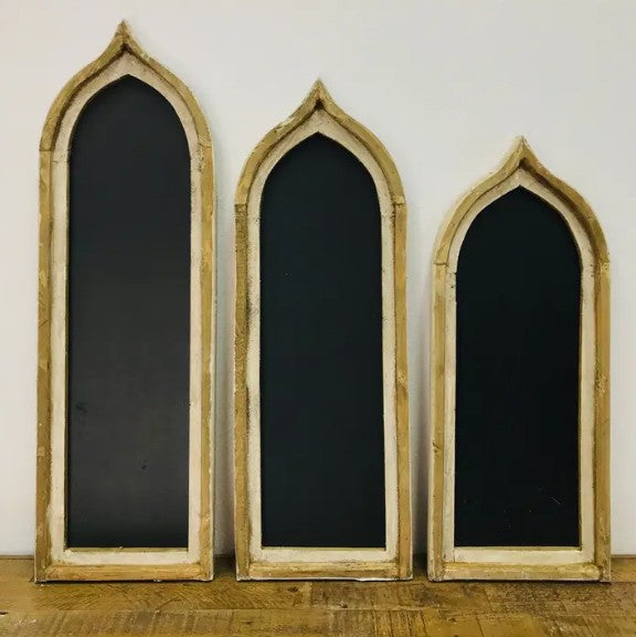 Matera Chalk Board Wood Arches, 3 PC Set