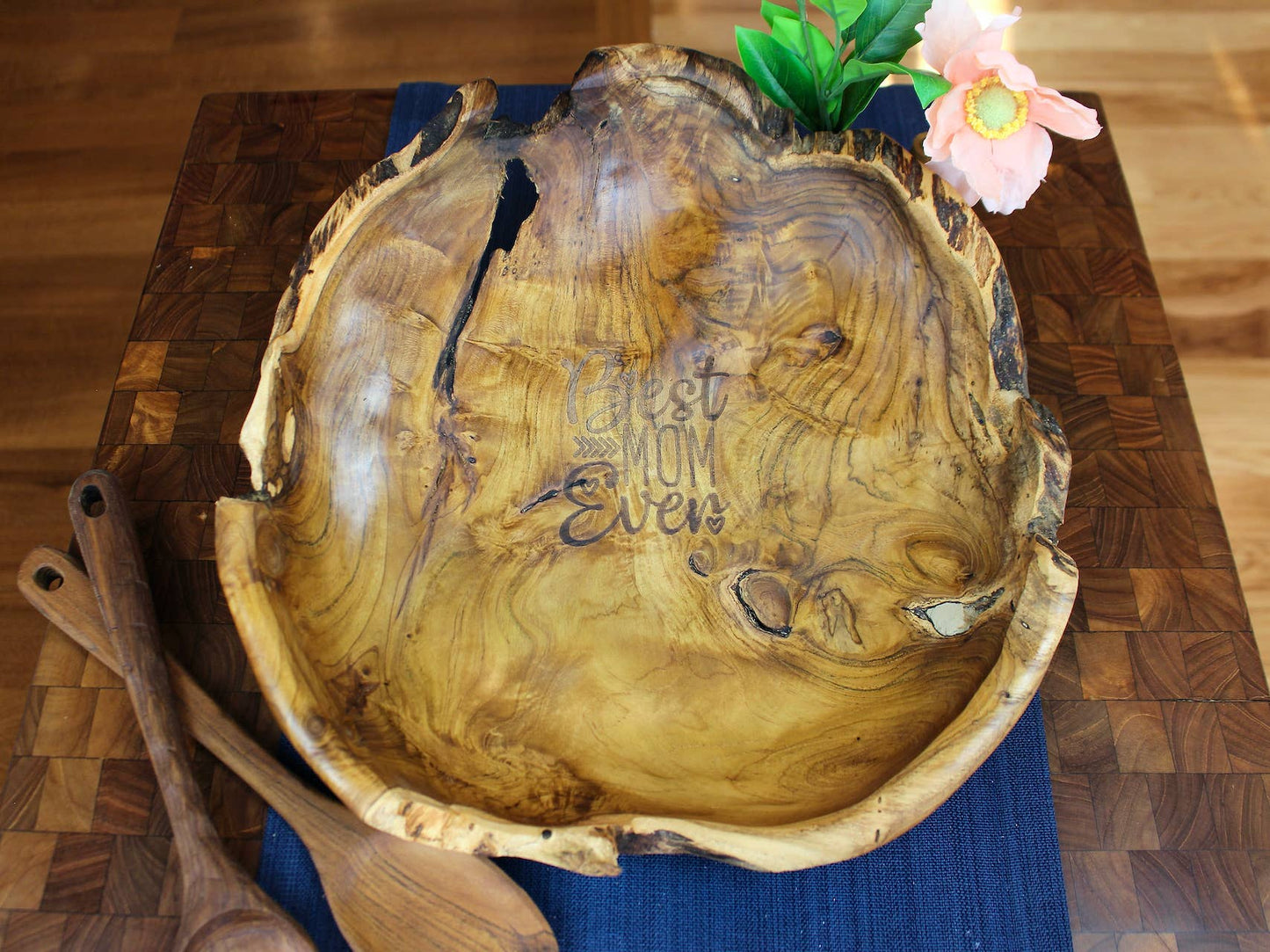 TeakCraft Live Edge Bowl: Nature's Artistry - Ringold Valley Trading Company