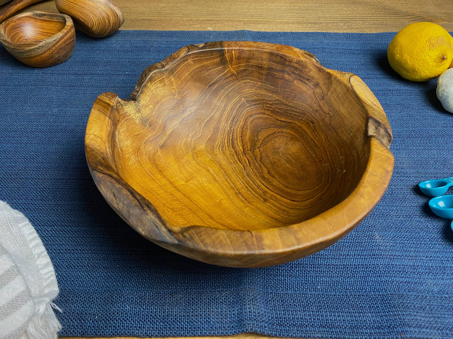 TeakArtistry: Handcrafted Live Edge Teak Bowl - Ringold Valley Trading Company