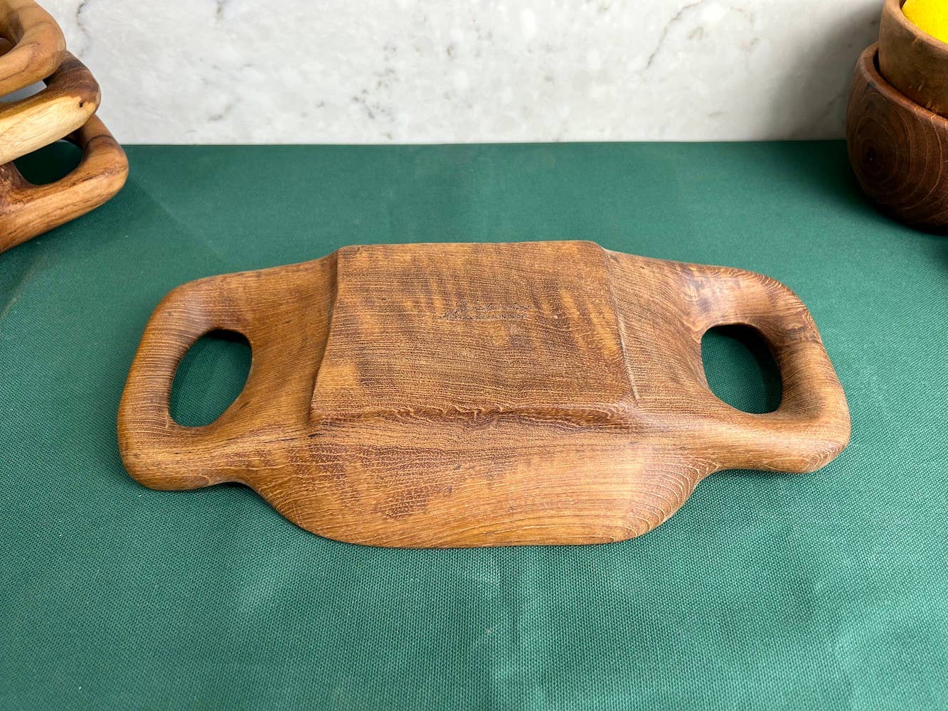 TeakRoot Rustic Handled Tray - Small - Ringold Valley Trading Company