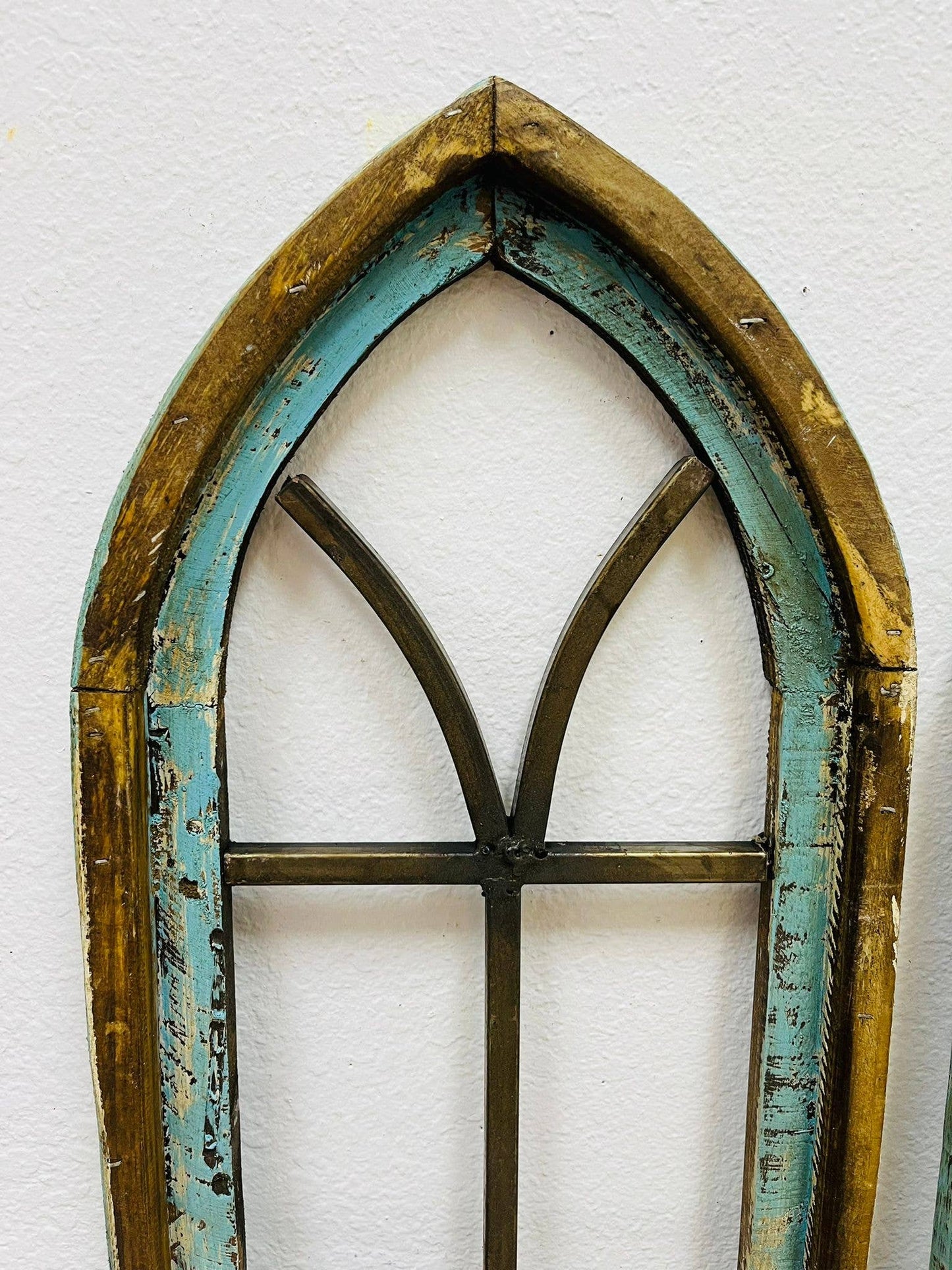 Cathedral Wood and Iron Arches - Set of two - Ringold Valley Trading Company