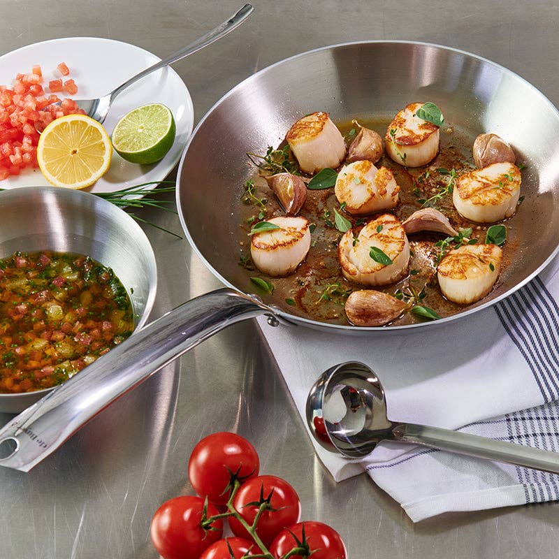 ALCHIMY 3-ply Stainless Steel Frying Pan: 12.5" - Ringold Valley Trading Company
