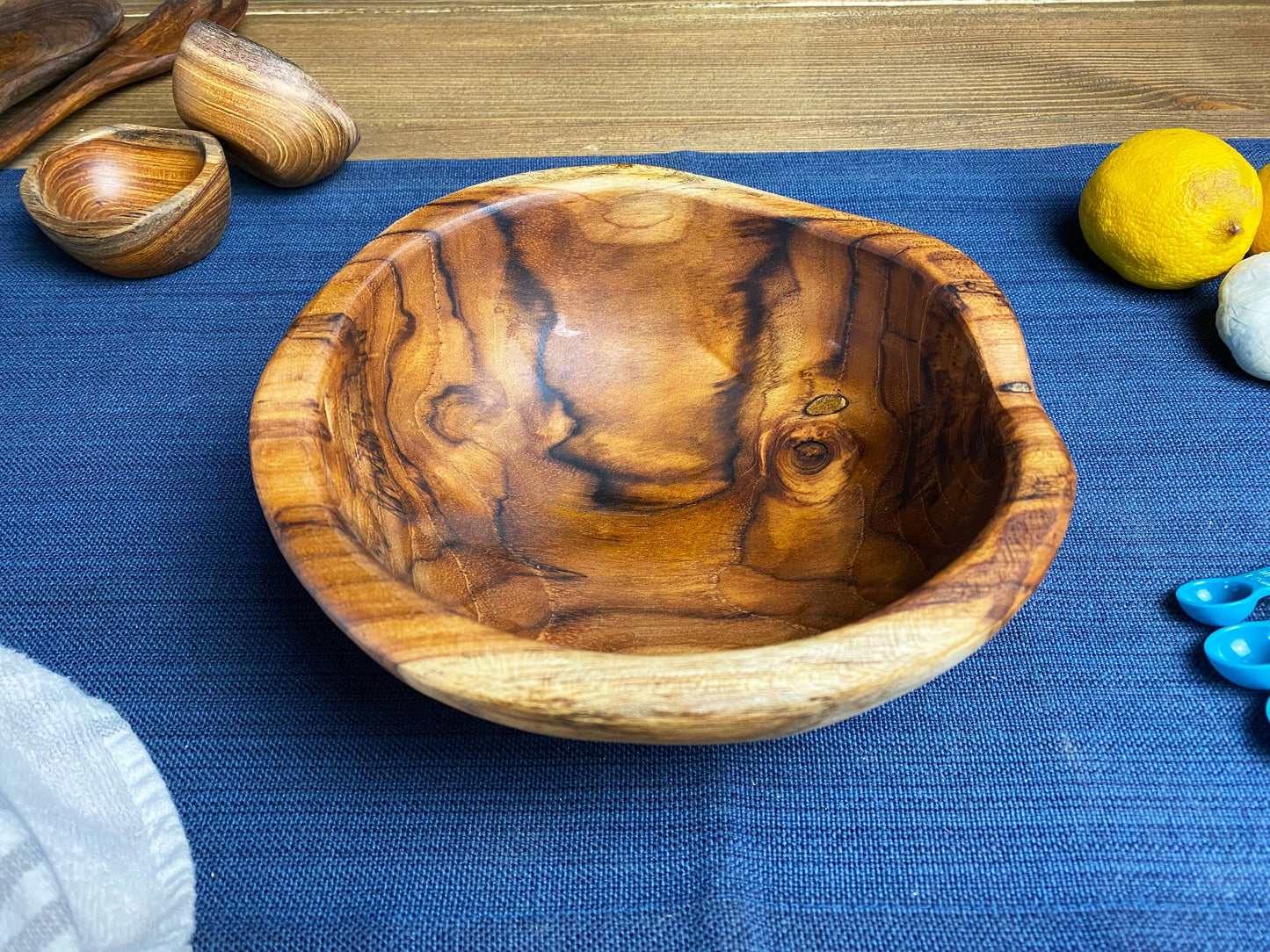 TeakArtistry: Handcrafted Live Edge Teak Bowl - Ringold Valley Trading Company