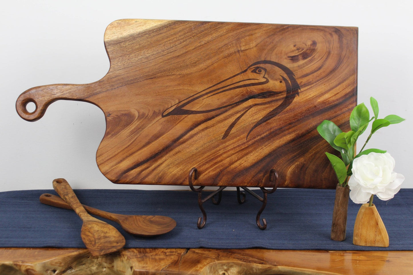 Extra Large Live Edge Serving Board with Handle - Ringold Valley Trading Company