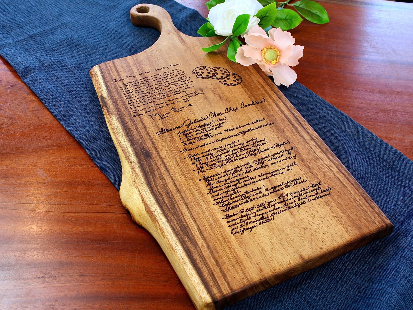 Extra Large Live Edge Serving Board with Handle - Ringold Valley Trading Company