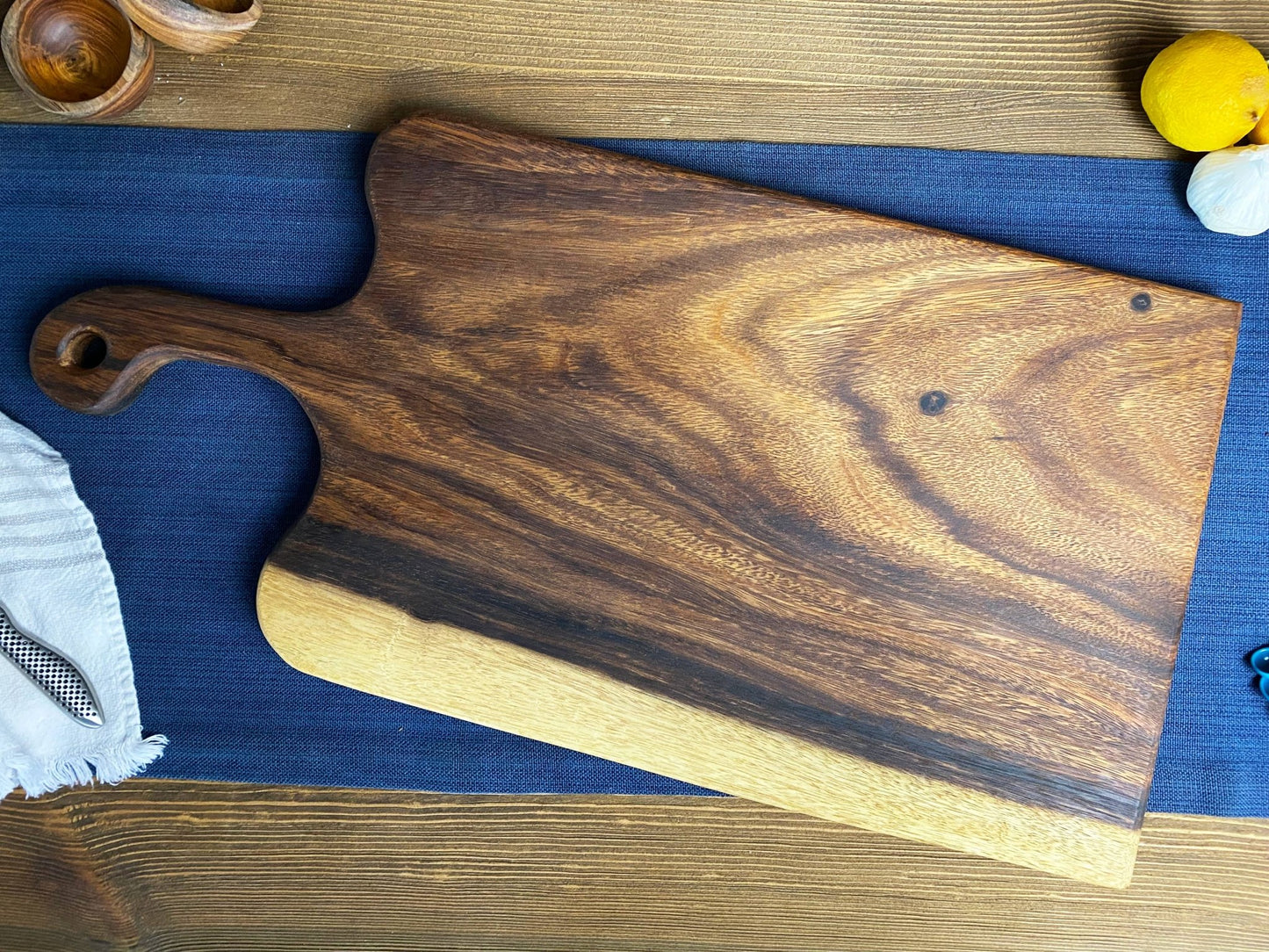 Extra Large Live Edge Serving Board with Handle - Ringold Valley Trading Company