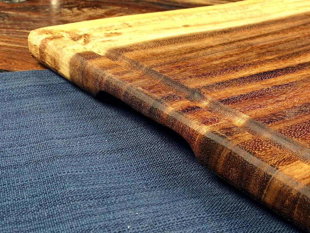 Extra Large Live Edge Square End Board with Juice Groove - Ringold Valley Trading Company