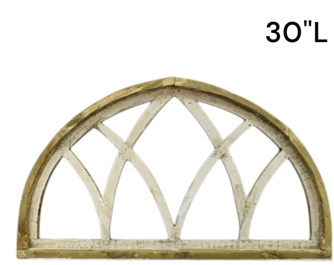 Treviso 18 White Wood Arch Decor - Ringold Valley Trading Company
