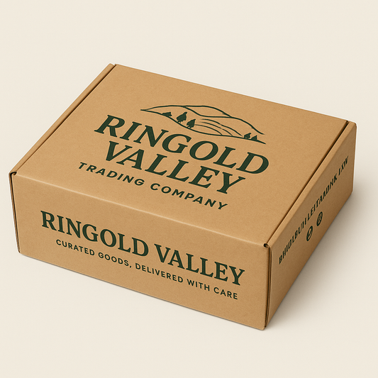 Ringold Valley Trading's Shipping Box with Logo