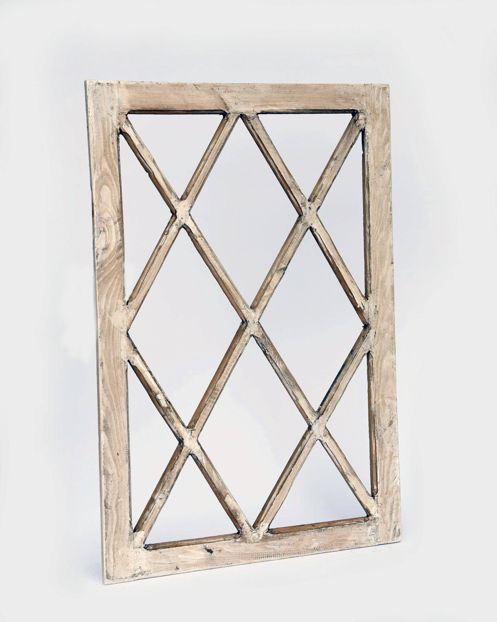 36" Reggio Wood Window, White, Handmade - 4.9 (OOS) - Ringold Valley Trading Company