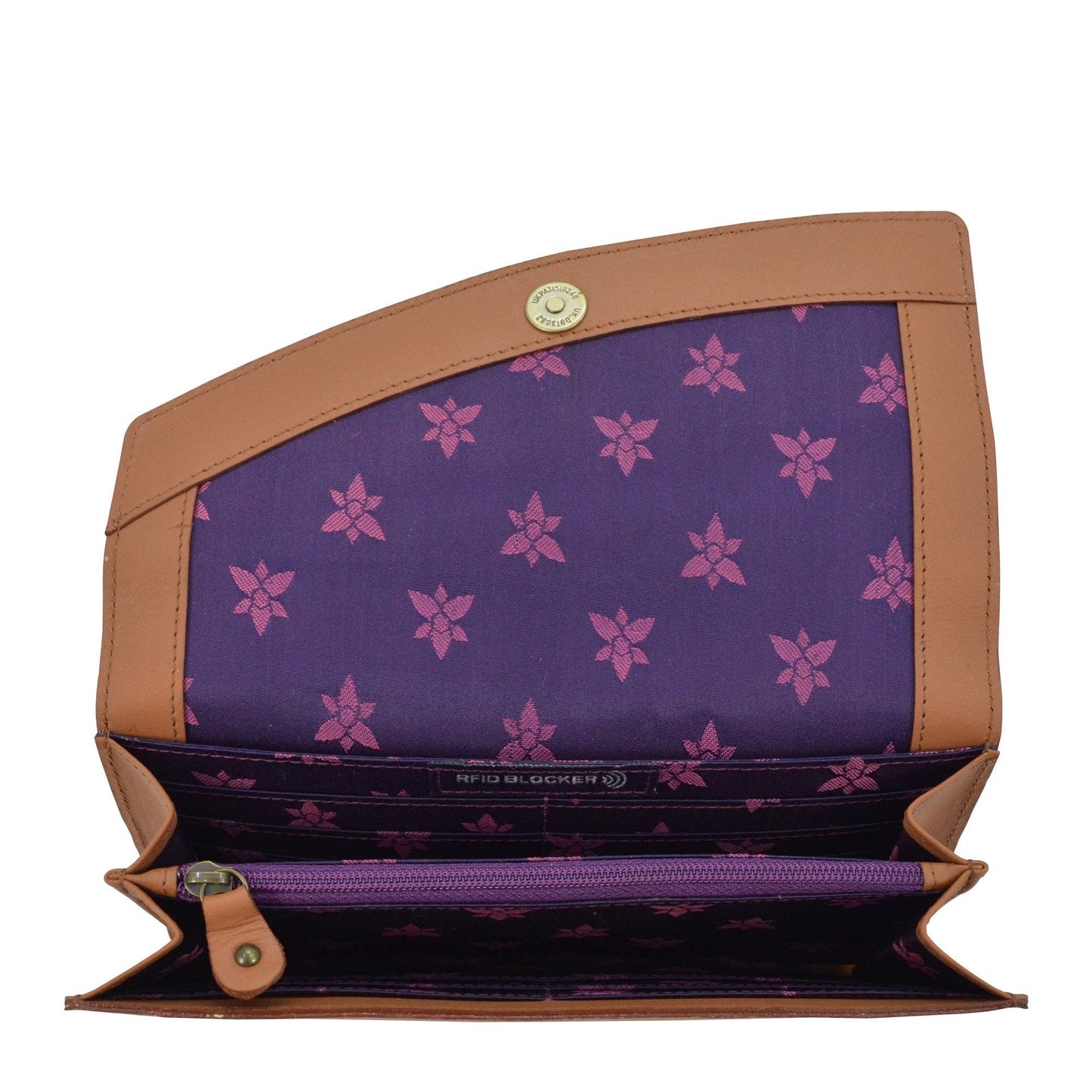 Hand-Painted Leather Accordion Flap Wallet - 1174 - Ringold Valley Trading Company