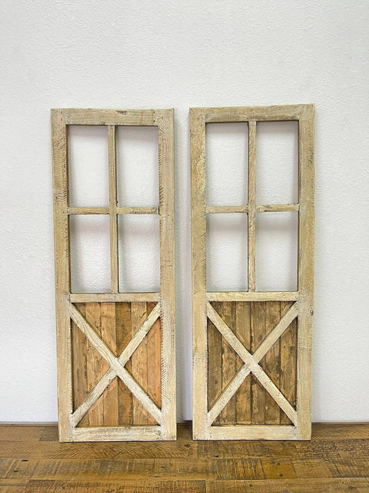 Helston Wood Window, 2pc Set, Handmade - 6.11 (+) - Ringold Valley Trading Company