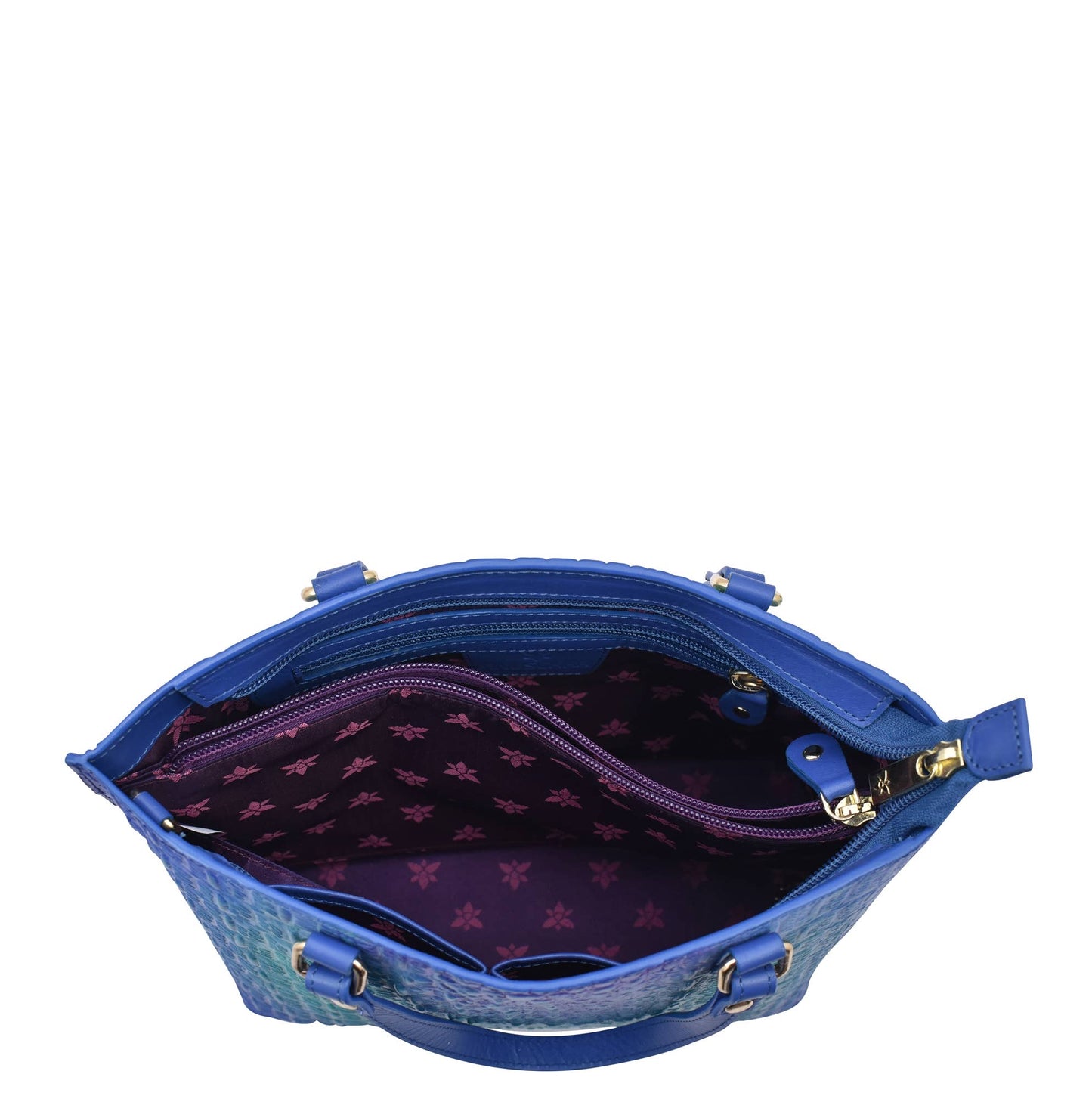 Croc Embossed Leather Organizer Wallet Crossbody - 1149 - Ringold Valley Trading Company