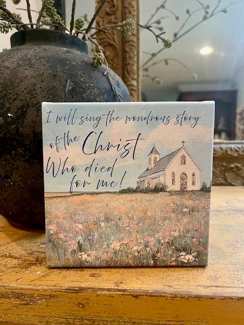 Christian song canvas art print, Religious gift, wall decor: 6x6 - Ringold Valley Trading Company