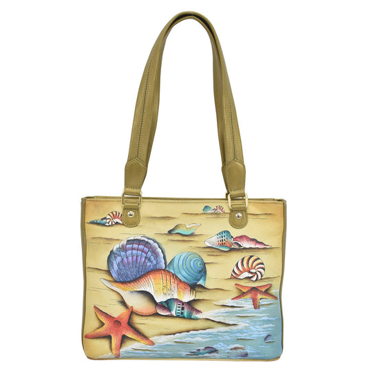 Hand-Painted Leather Medium Shopper - 677 - Ringold Valley Trading Company