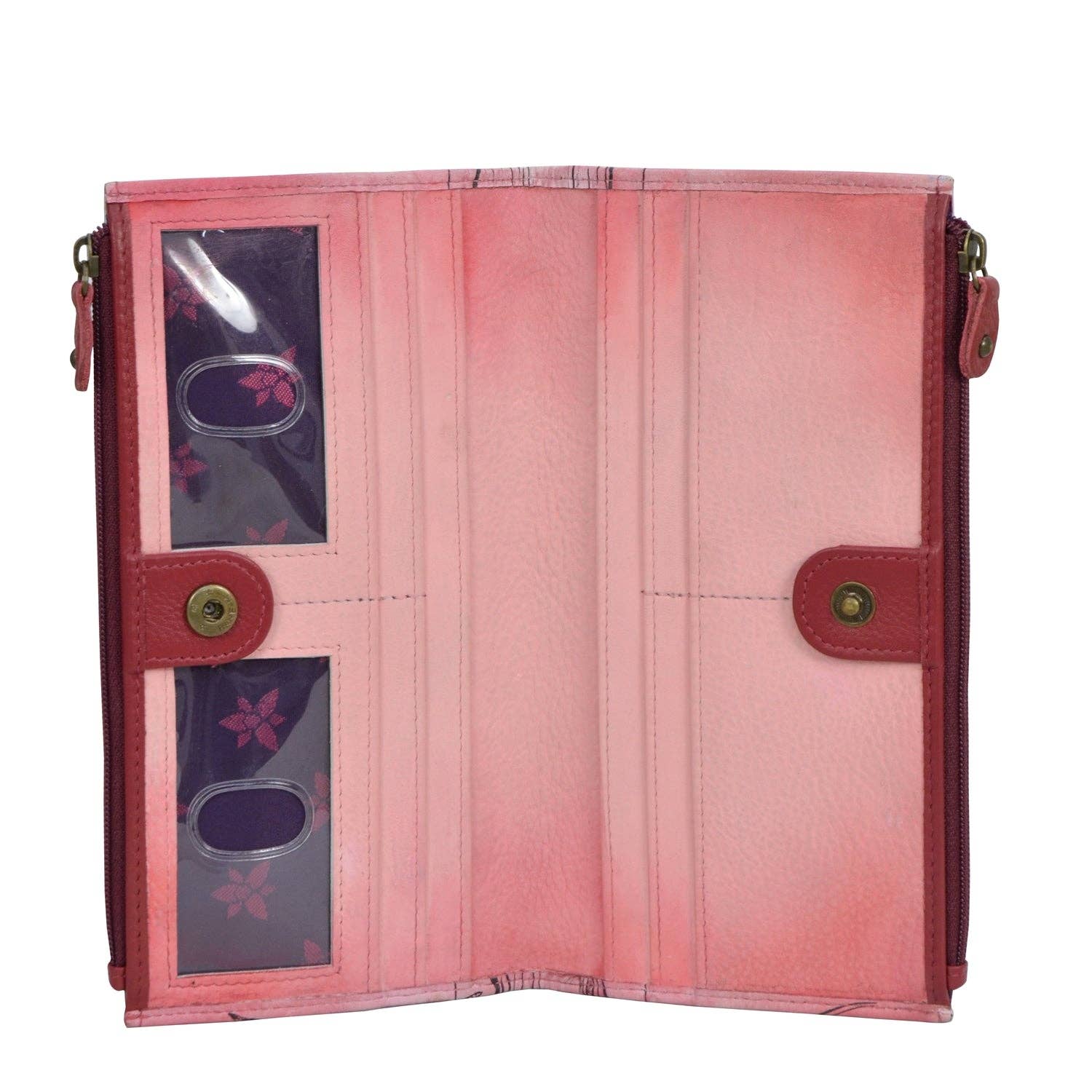 Hand-Painted Leather Two Fold RFID Wallet - 1171 - Ringold Valley Trading Company