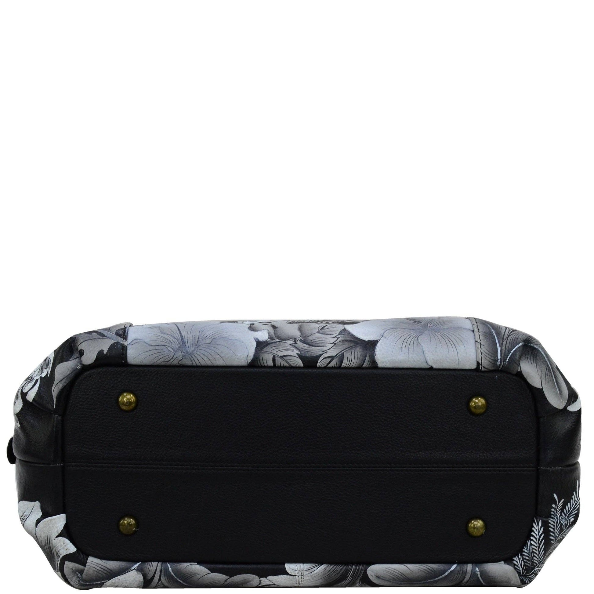 Hand-Painted Leather Triple Compartment Large Satchel - 652 - Ringold Valley Trading Company