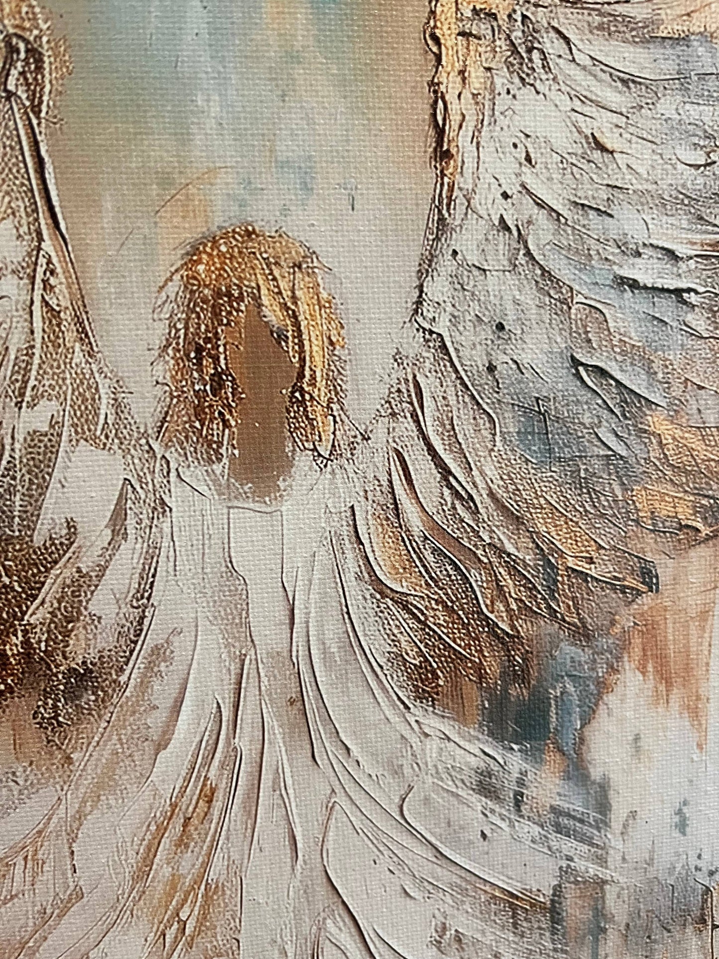 Angel canvas art print, Christian home decor, Spiritual art: 14x14 - Ringold Valley Trading Company