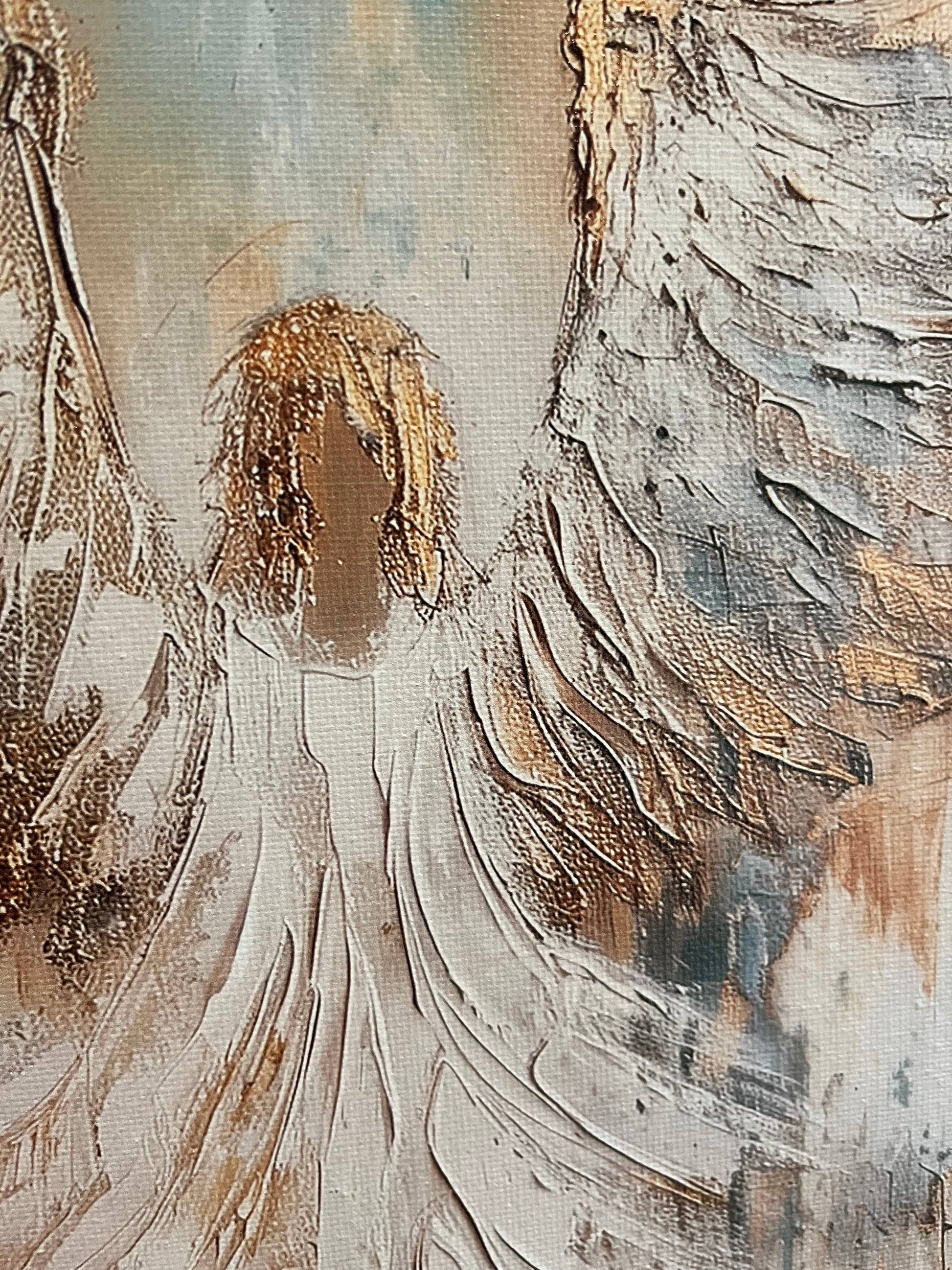 Angel canvas art print, Christian home decor, Spiritual art: 14x14 - Ringold Valley Trading Company