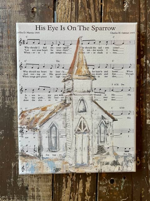 Hymn Sheet music canvas art print, Christian gift and decor: 16x20 - Ringold Valley Trading Company