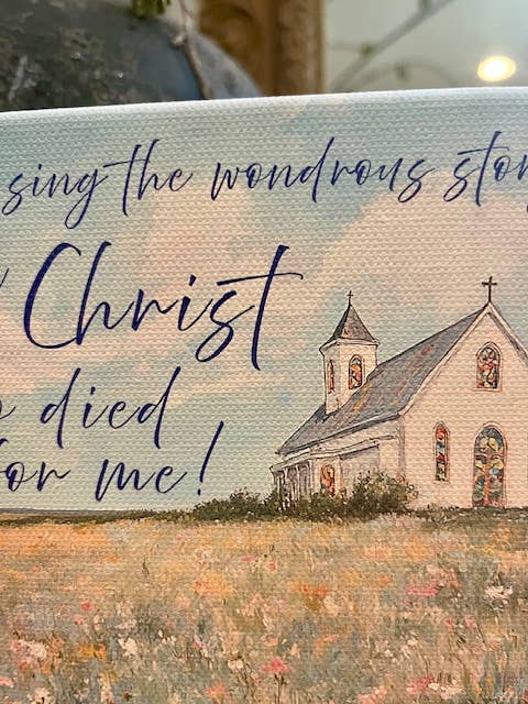 Christian song canvas art print, Religious gift, wall decor: 6x6 - Ringold Valley Trading Company