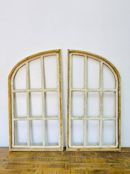 White Petworth Wood Window, 2 PC Set, Antique White - 3.2 - Ringold Valley Trading Company