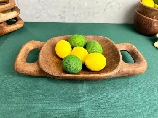 TeakRoot Rustic Handled Tray - Small - Ringold Valley Trading Company