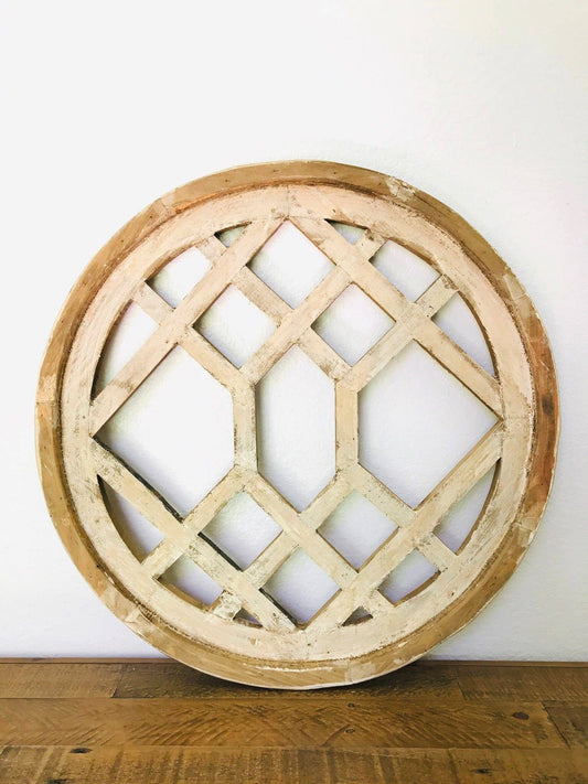 Bagheria Wood Window, White - 24"D x 1.5"W - Ringold Valley Trading Company