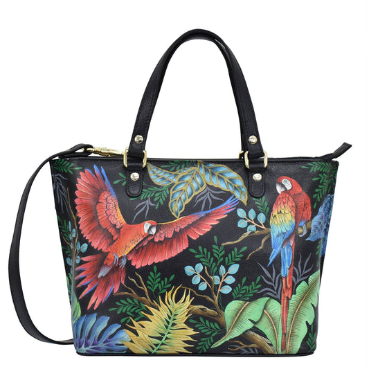 Hand-Painted Leather Medium Tote - 693 - Ringold Valley Trading Company