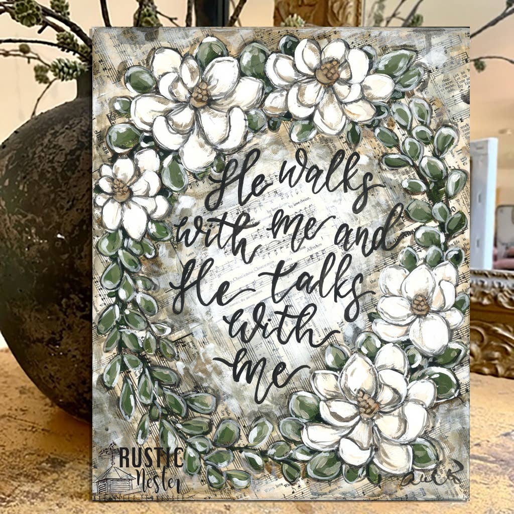 Inspirational church hymn canvas art print, Christian home : 16x20 - Ringold Valley Trading Company