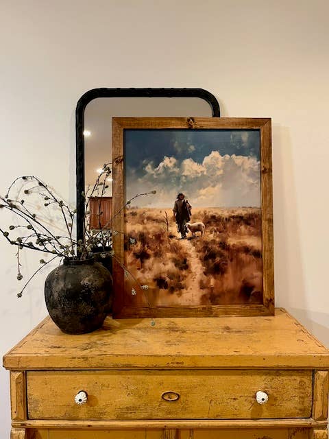 Jesus Left the 99 home decor, minimalistic art, Christian: 16x20 - Ringold Valley Trading Company
