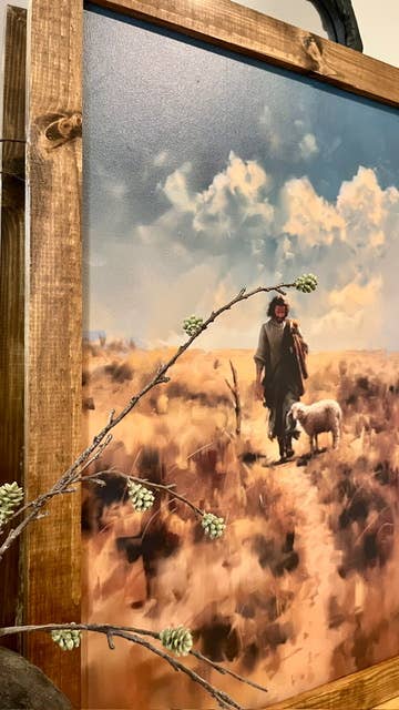 Jesus Left the 99 home decor, minimalistic art, Christian: 16x20 - Ringold Valley Trading Company