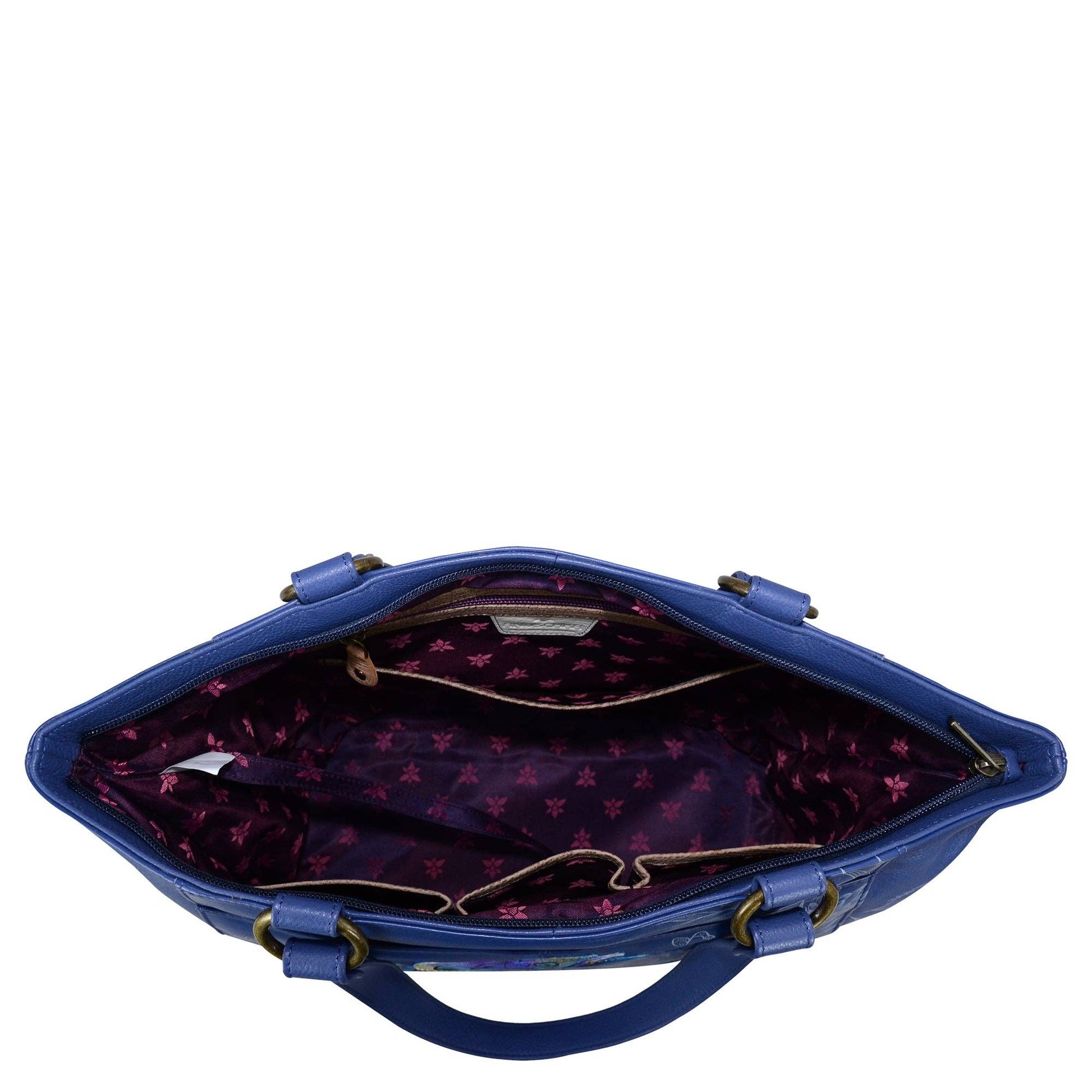 Hand-Painted Leather Classic Work Tote - 664 - Ringold Valley Trading Company